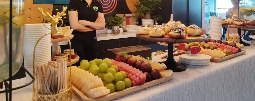 sweet buffet for employees during health checkup session