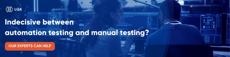 choose between manual testing or automation testing